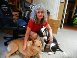Dr. Kim with her dogs